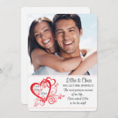 Ankündigung der Verlobung "Open Hearts Foto" (Vorne/Hinten)