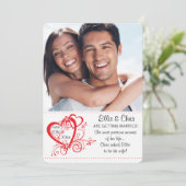 Ankündigung der Verlobung "Open Hearts Foto" (Stehend Vorderseite)