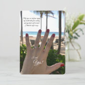 Ankündigung der Verlobung Ring Foto (Stehend Vorderseite)