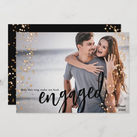 Ankündigung der Verlobung von Foto (Vorne/Hinten)