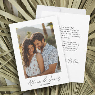 Ankündigung der Verlobung von Minimalistischem Fot