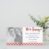 Ankündigung der Verlobung von Rot-und Weißherz-Fot (Stehend Vorderseite)