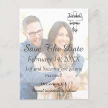 Ankündigung der Verlobung von Save the Date Foto