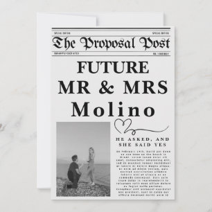 Ankündigung der Verlobung Zeitung Einladung