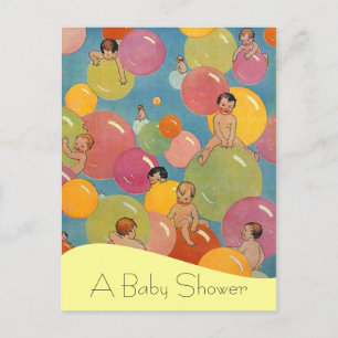 Ankündigung der Vintagen Babydusche auf der Postka