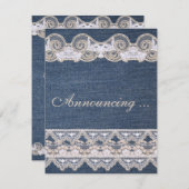 Ankündigung der Vintagen Ehe mit Denim und Elend (Vorne/Hinten)