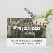 Ankündigung der Vintagen Fotovorlage für die Famil (Stehend Vorderseite)