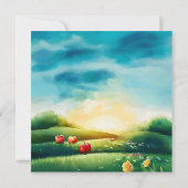 Ankündigung der Watercolor-Schwangerschaft (Rückseite)