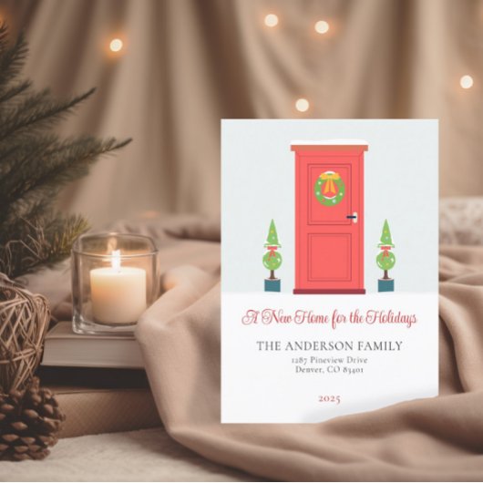 Ankündigung der Weihnachtsreise Neue Zuhause Postk