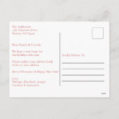 Ankündigung der Weihnachtsreise Neue Zuhause Postk (Rückseite)