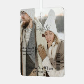 Ankündigung der Weihnachtszeitschrift Cover Verlob Ornament Aus Metall (Vorderseite links)