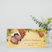 Ankündigung der Weinbauhochzeit Foto (Stehend Vorderseite)