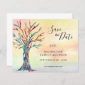 Ankündigung der Wiedersehen Save the Date-Familie (Vorne/Hinten)