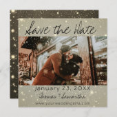 Ankündigung der Winterhochzeit Save the Date (Vorne/Hinten)
