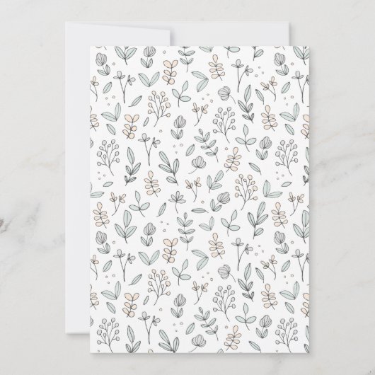 Ankündigung der zarten Blumengeburt (Rückseite)