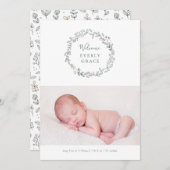 Ankündigung der zarten Blumengeburt (Vorne/Hinten)