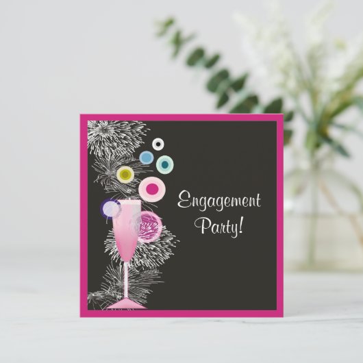 Ankündigung der zeitgenössischen Champagner-Verlob (Stehend Vorderseite)