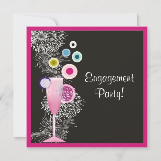 Ankündigung der zeitgenössischen Champagner-Verlob (Vorderseite)