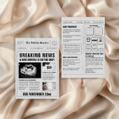 Ankündigung der Zeitung Baby Reveal Schwangerschaf