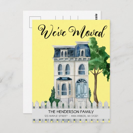 Ankündigung der Zuhause-Bewegung Postkarte (Vorne/Hinten)