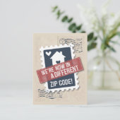 Ankündigung der Zuhause-Bewegung Postkarte (Stehend Vorderseite)