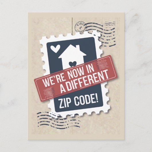 Ankündigung der Zuhause-Bewegung Postkarte (Vorderseite)