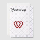 Ankündigung der zweiherzigen Verlobung (Versetzt (Einladung))