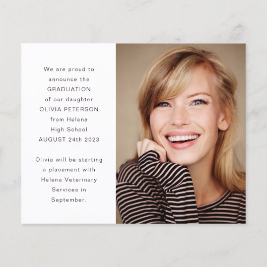 Ankündigung des Abitur-Abiturs für das BUDGET-Foto (Rückseite)