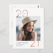 Ankündigung des Abschluss-Framing-Jahres Postkarte (Vorne/Hinten)