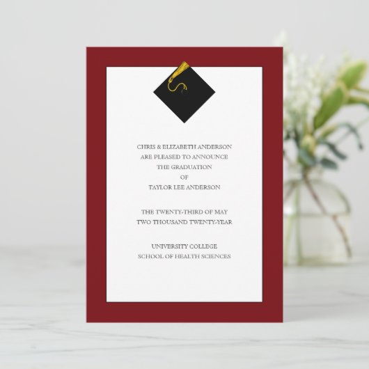 Ankündigung des Abschlusses (Stehend Vorderseite)