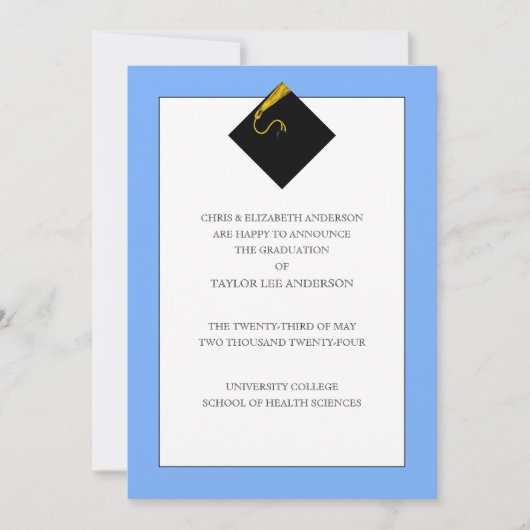 Ankündigung des Abschlusses (Vorderseite)