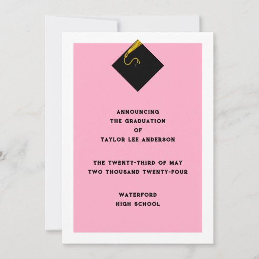 Ankündigung des Abschlusses (Vorderseite)