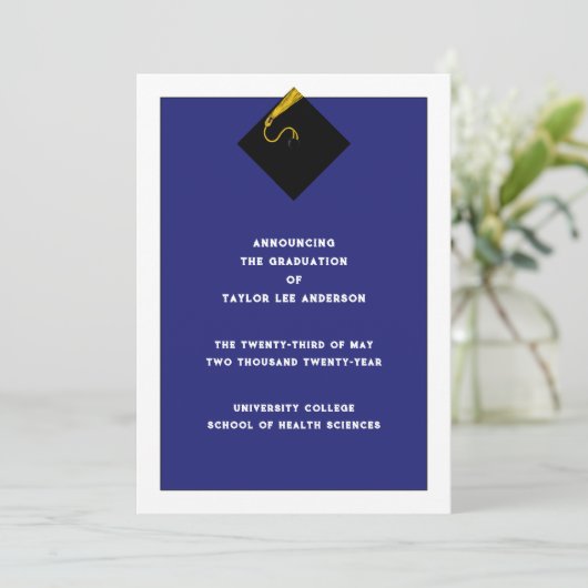 Ankündigung des Abschlusses (Stehend Vorderseite)