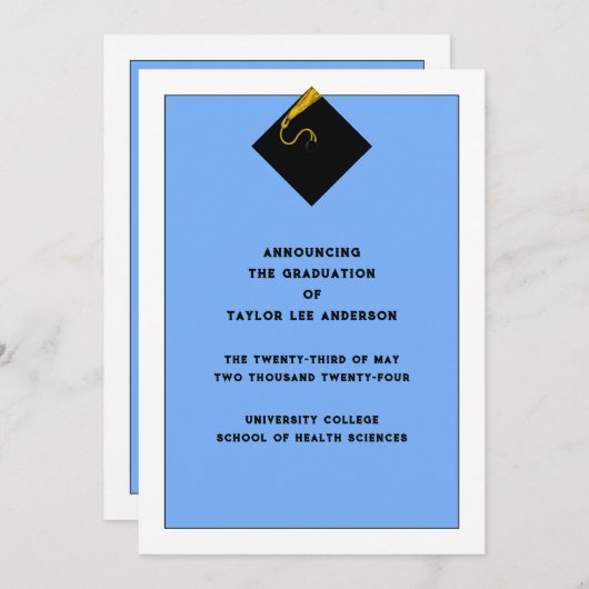 Ankündigung des Abschlusses (Vorne/Hinten)