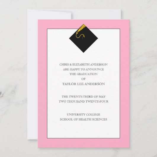 Ankündigung des Abschlusses (Vorderseite)