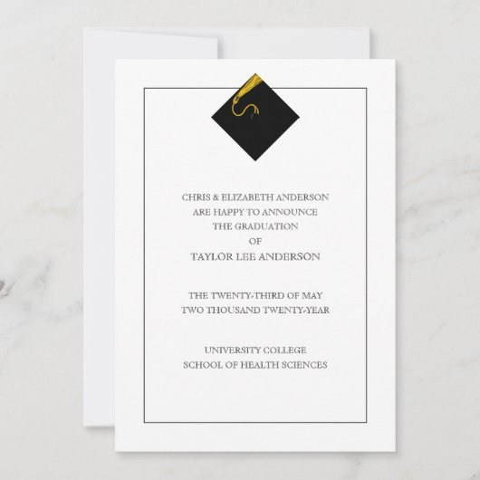 Ankündigung des Abschlusses (Vorderseite)