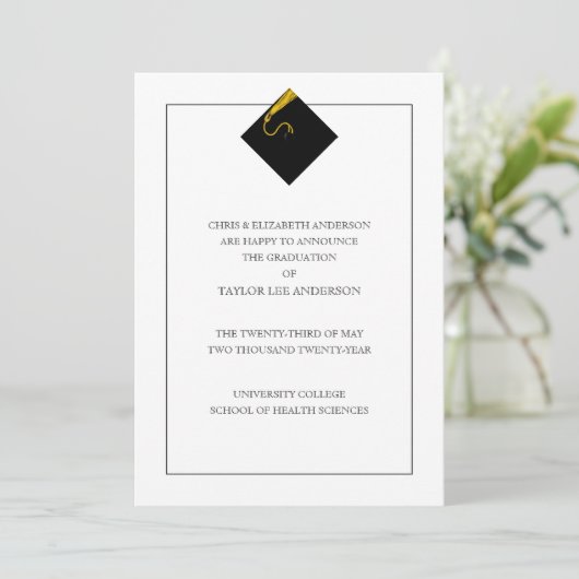 Ankündigung des Abschlusses (Stehend Vorderseite)