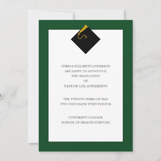 Ankündigung des Abschlusses (Vorderseite)