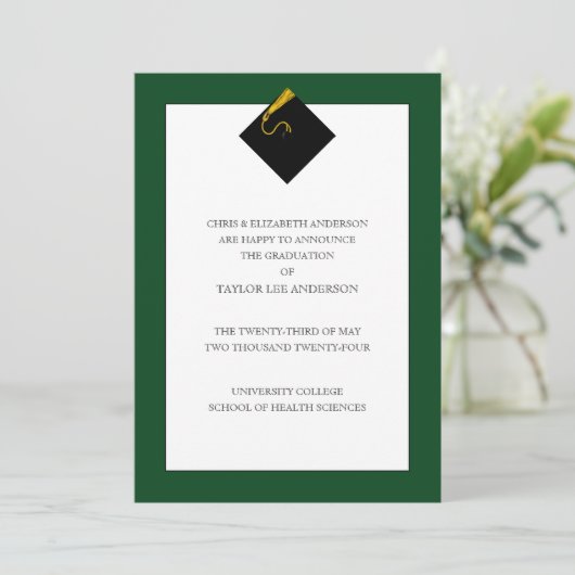 Ankündigung des Abschlusses (Stehend Vorderseite)