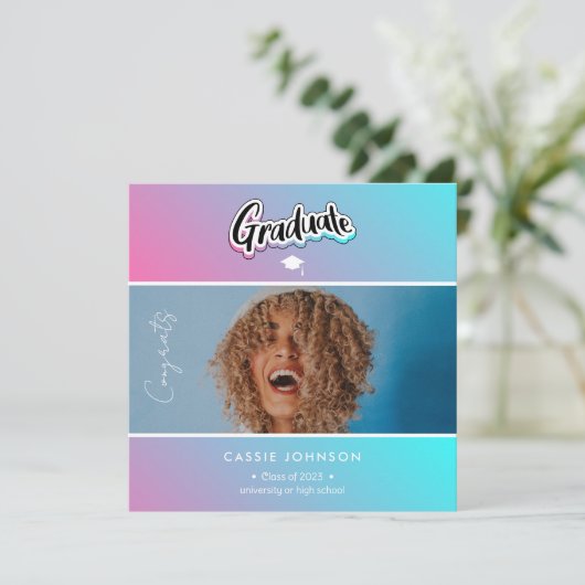 Ankündigung des Abschlusses (Stehend Vorderseite)