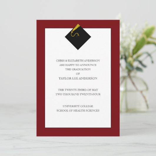 Ankündigung des Abschlusses (Stehend Vorderseite)