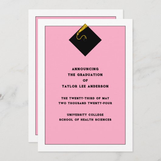 Ankündigung des Abschlusses (Vorne/Hinten)