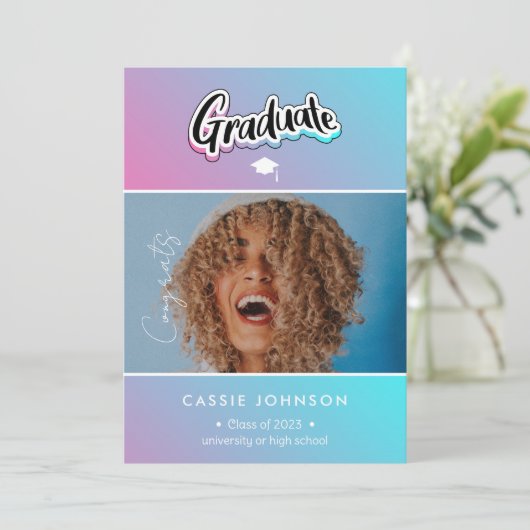 Ankündigung des Abschlusses (Stehend Vorderseite)