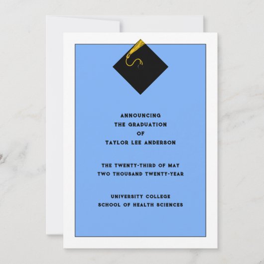 Ankündigung des Abschlusses (Vorderseite)