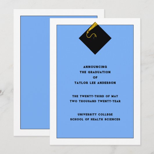 Ankündigung des Abschlusses (Vorne/Hinten)