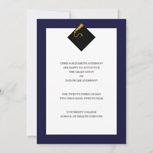 Ankündigung des Abschlusses (Vorderseite)