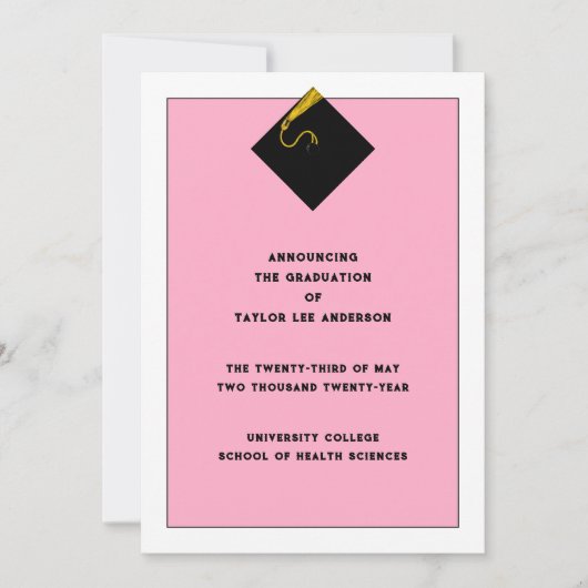 Ankündigung des Abschlusses (Vorderseite)