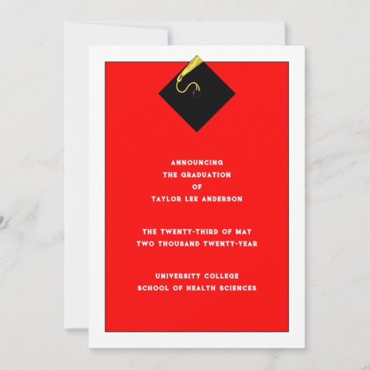 Ankündigung des Abschlusses (Vorderseite)