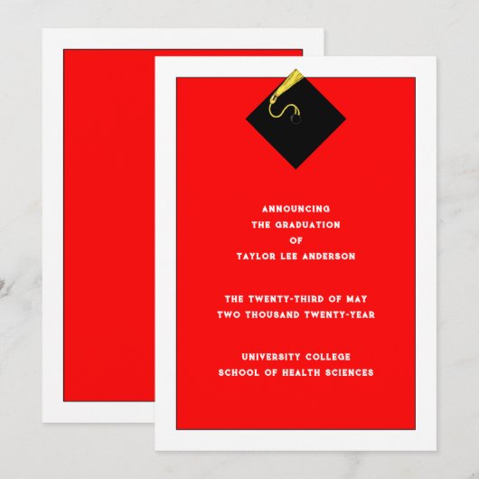 Ankündigung des Abschlusses (Vorne/Hinten)