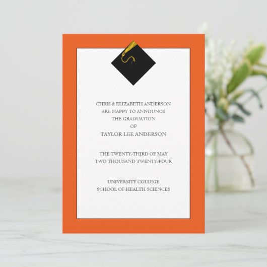 Ankündigung des Abschlusses (Stehend Vorderseite)